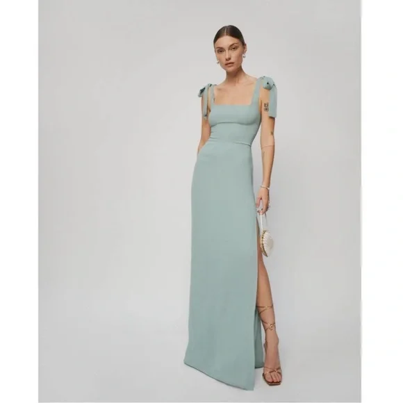slim fit dress slacks Olive Reformation Midi – Golden Olive Company main image 0